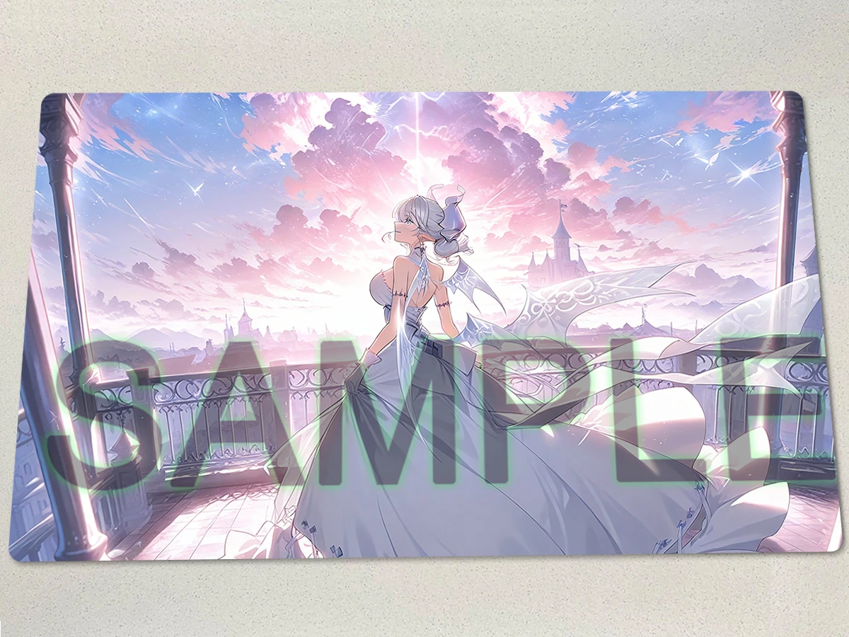 

YuGiOh Lady Labrynth of The Silver Castle Playmat Прекрасный лабринт TCG CCG Коврик для торговых карточных игр Резиновый коврик для мыши Бесплатная сумка