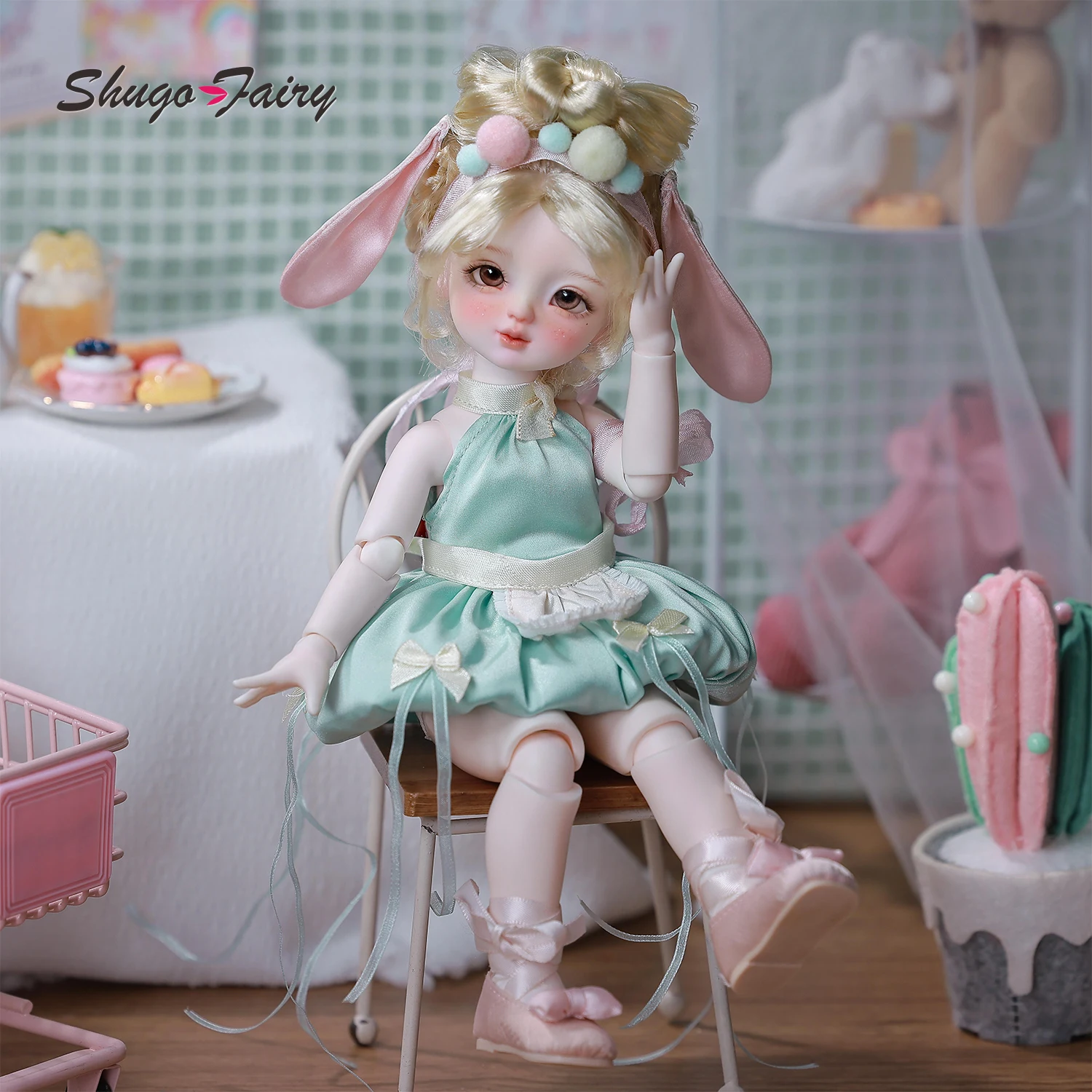 ShugaFairy Yenny D 1/6 Bjd دمى 3 أشكال يدوية نشط الحلو شقيقة برعم تنورة الكورية Bjd دمية الكرة صوتها دمية راقصة الباليه