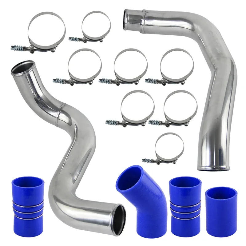 

Super Duty CAC Tubes & Boot Clamps Kit For 03-07 Ford F250 F350 F450 F550 6.0L V8 Turbo Diesel Engine Black/Blue/Red