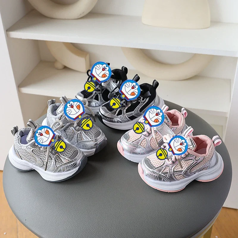 أحذية رياضية جلجل كات عبقور موضة تنفس الفتيات الفتيان أحذية رياضية للأطفال ربيع الخريف أحذية رياضية ناعمة سوليد عادية