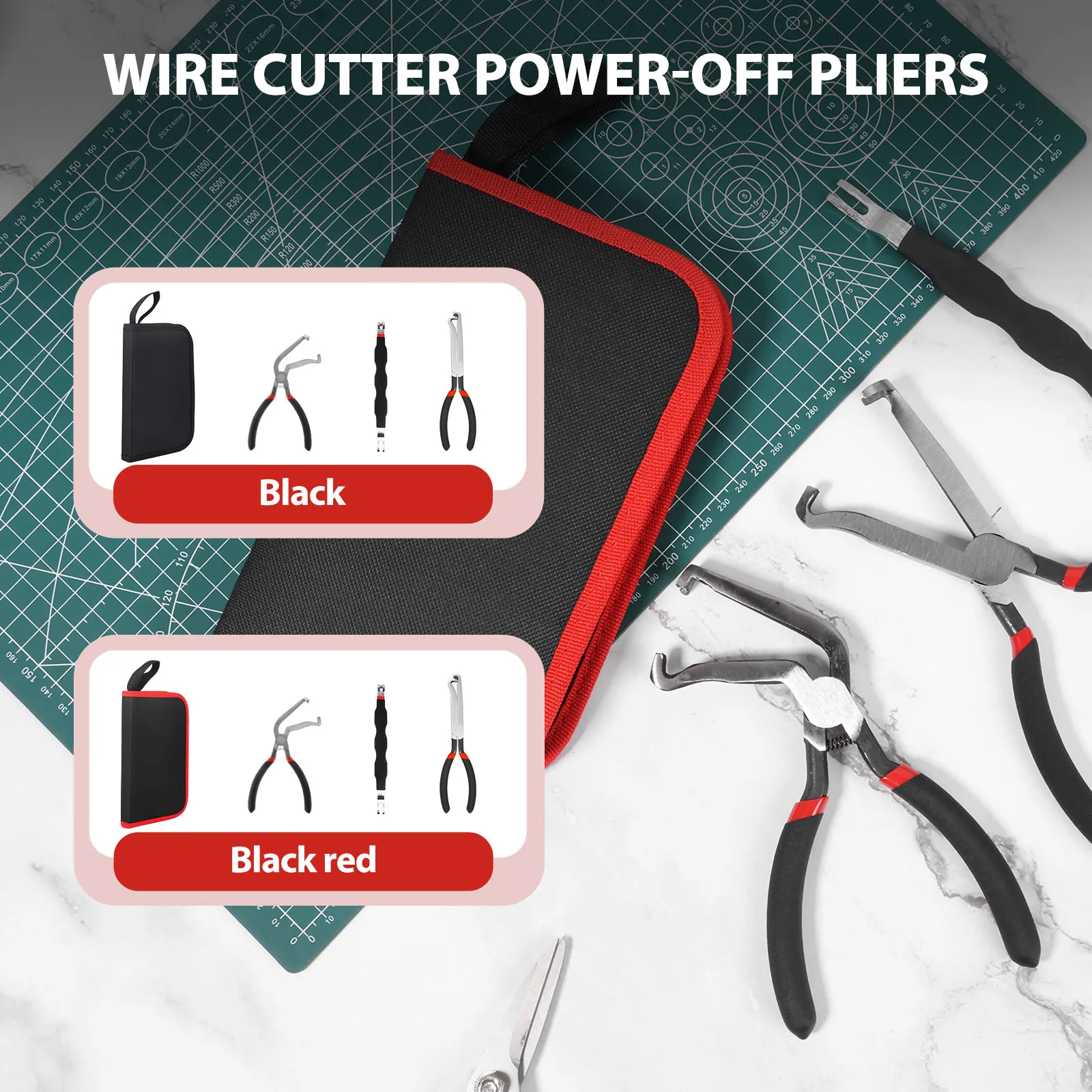 

Набор из 3 плоскогубцев из углеродистой стали с сумкой-органайзером, универсальный инструмент для снятия электрического разъема для автомобиля