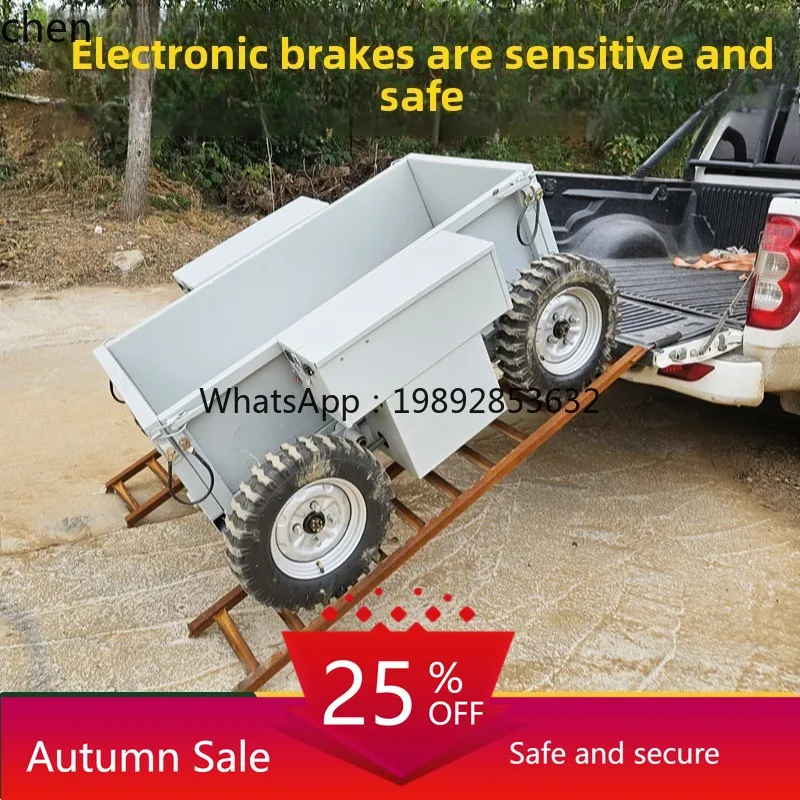 

all-terrain remote four-wheel drive transporter, mountain orchard remote control truck, electric four-wheel transporter