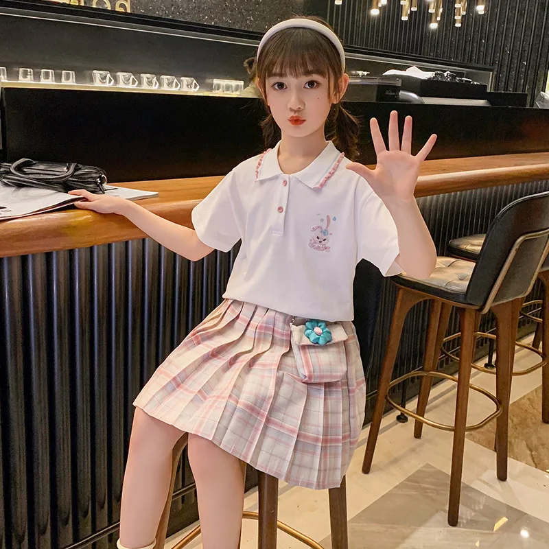 JK Uniform Polo Shirt Children Clothing Children's Clothing for Girl Girls Clothes Sets Set Mother Kids image 2