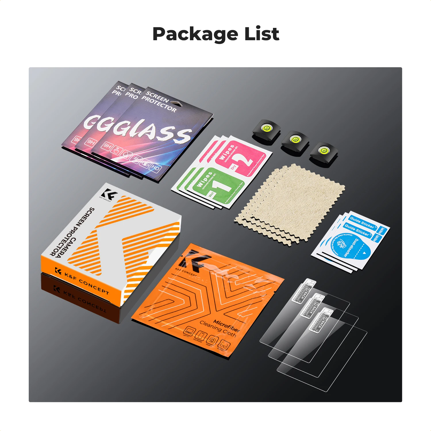 مجموعة ملحقات الكاميرا K&F CONCEPT واقي شاشة * 3 مع الحذاء الساخن * 3 لسوني A9، A7III، A7R II، 7II، 7S II، A9II، A7R III، A1،