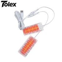 Tolex Thermal Electric USB Gloves Heater Heated Gloves Carbon Fiber Cloth Skis Mittens Winter Heating Film Pad for Winter Cold