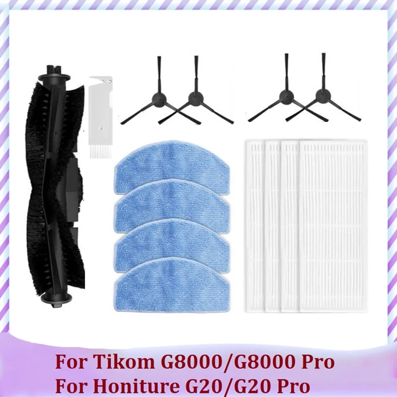 

Accessories For Tikom G8000/G8000 Pro / Honiture G20/G20 Pro Vacuum Cleaner Main Side Brush Hepa Filter Mop Cloth