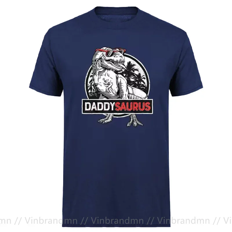 Newest Summer Men Loose T-shirt Daddysaurus T Shirt Fathers Day Gifts T Rex Daddy Saurus Men T Shirts PAPASAURUS Printed T-Shirt