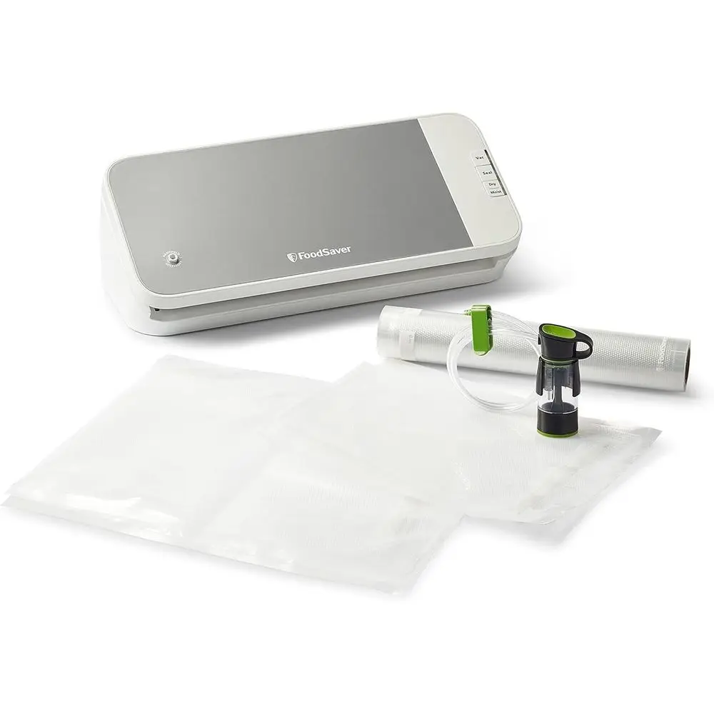 

Vacuum Sealing System, High-Quality Food Saver, White and Silver