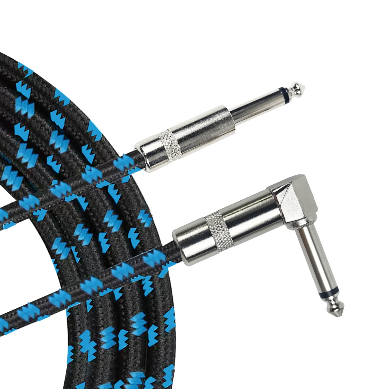 Miwayer Universal Cable for Bass & Acoustic-Electric Guitar, 6.35mm Braided Anti-Interference Instrument Cable