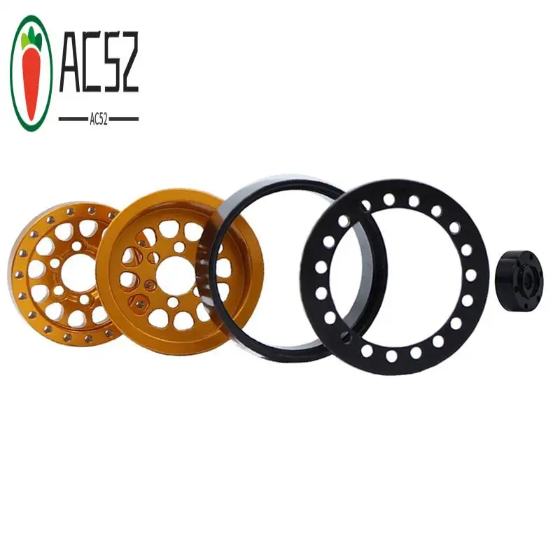 

AC52-4Pcs 1,0-дюймовый металлический обод ступицы колеса с бисером для 1/18 1/24 RC гусеничного автомобиля TRX4M Axial SCX24 AX24 Обновление деталей