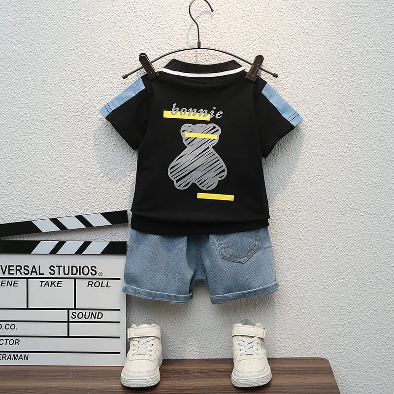 New Summer Baby Clothes For Boys Casual Cartoon T-Shirt Shorts 2Pcs/Set Toddler Costume Kids Children Outfits Infant Tracksuits