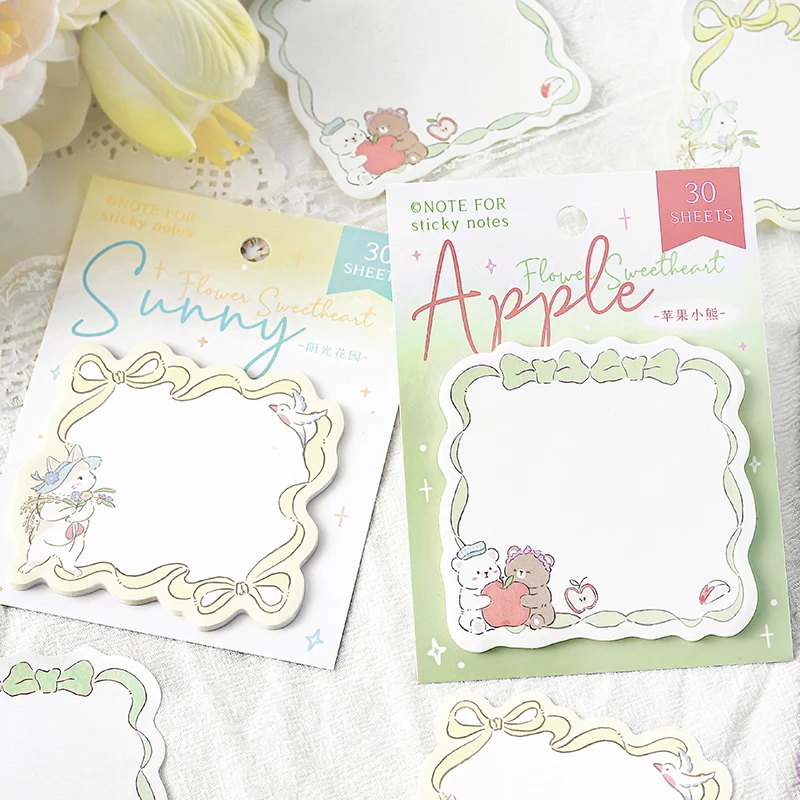 12 แพ็ค/ล็อต มิส ซีรีส์กระดาษโน้ตตกแต่งลายสดใส