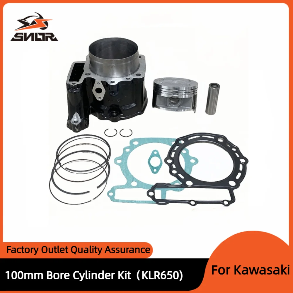 SNOR 100mm 650cc Motorcycle Engine Parts Cylinder Piston Gasket Set For Kawasaki KLR650 1987-1995 2008-2018 11005-1757 Accessory