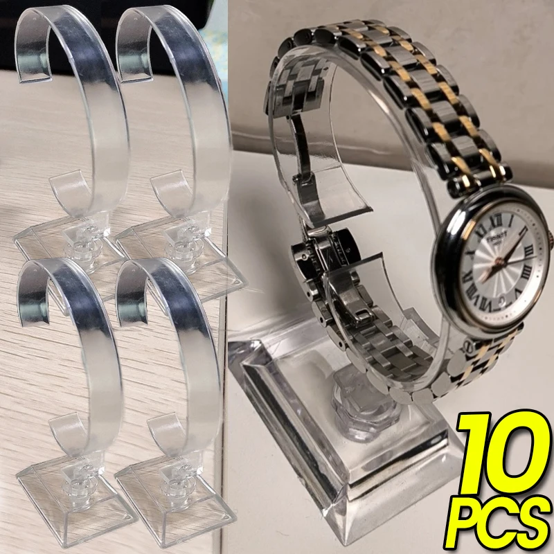Transparent Acrylic Watch Bracelet Display Stand C-ring Jewelry Watch Bracket Display Rack Accessories Tabletop Showcasing Stand