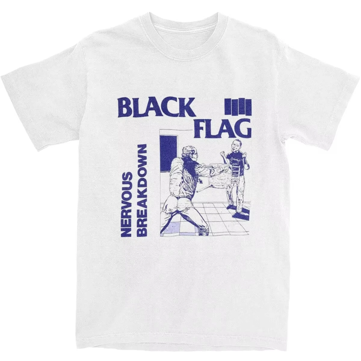 العلم الأسود انهيار العصبي تي شيرت شاطئ موسيقى الروك الفرقة Y2K مضحك تي شيرت القطن التي شيرت للرجال قصيرة الأكمام تي شيرت #2