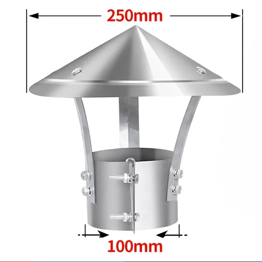 304 cappuccio in acciaio inox camino cappello da pioggia accessorio per camino uso Versatile Design antivento efficace protezione antipioggia
