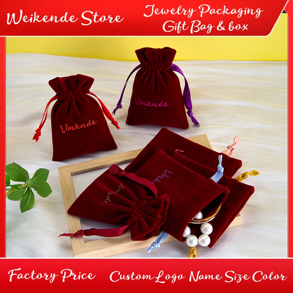 

Бордовая бархатная сумка для ювелирных изделий, 100 упаковок, 10x15 см, маленький свадебный подарок, серьги, помада, ожерелье, браслет, органайзер, мешочки на шнурке
