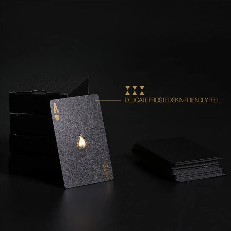 Color Black Gold Playing Card Game Card Group Waterproof Poker Suit Magic  Package Board Game Gift Collection Waterproof Poker