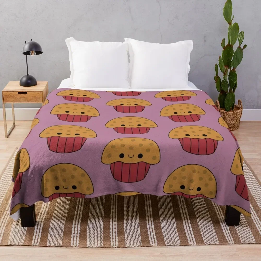 

Cute Muffin - Kawaii Muffin Throw Blanket Luxury Designer Personalized Gift Summer Beddings Blankets