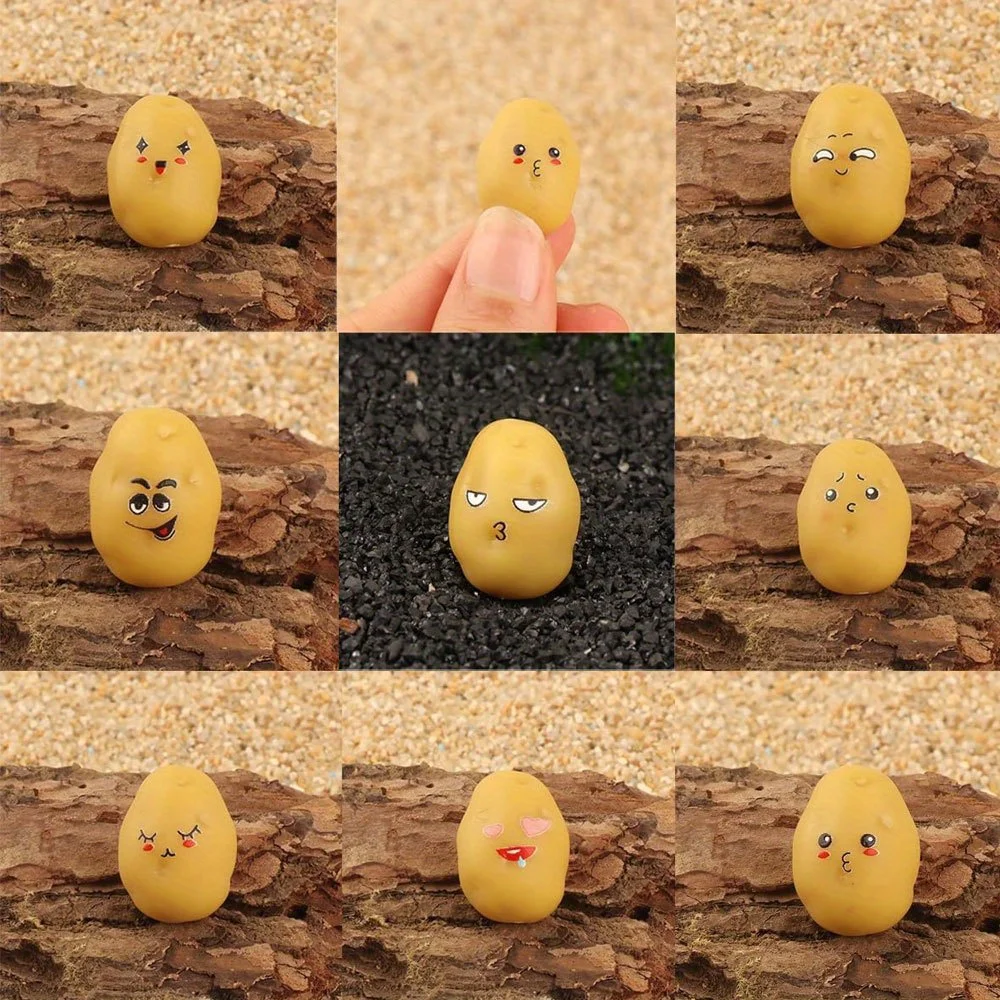 4/8/16 قطعة من الخرز غير المسامي على شكل بطاطس من الراتنج البني، يستخدم في إكسسوارات DIY، عيد الميلاد، الهالوين، وإكسسوارات عيد الشكر