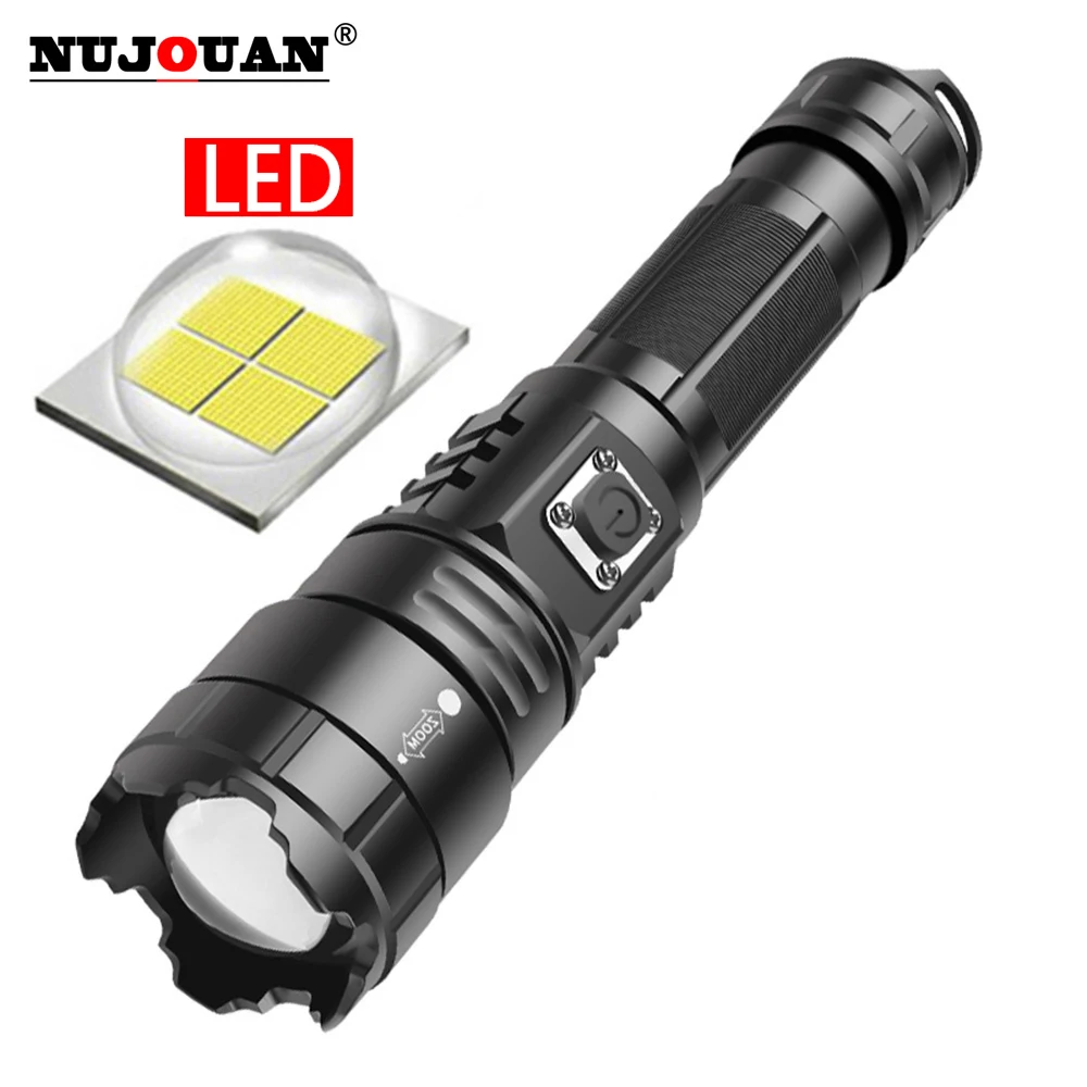 Most Powerful LED Flashlight USB Rechargeable Torch Light High Power Flashlight Tactical Lantern Long Shot Hand Lamp For Camping