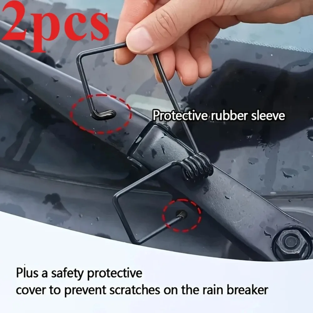 

Car Wiper Pressure Booster Spring 2PCS Universal Alloy Upgrade Kit Fix Wiper Skipping Streaking Easy Install for Auto Truck