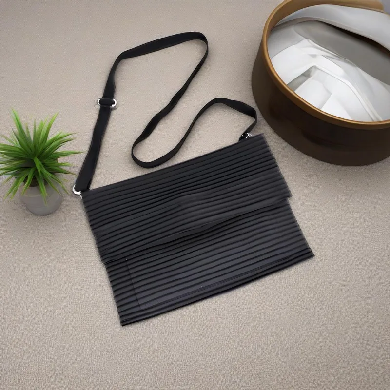 

Miyake плиссированная сумка через плечо, новинка лета 2025, минималистичная однотонная сумка через плечо для мужчин и женщин Tide