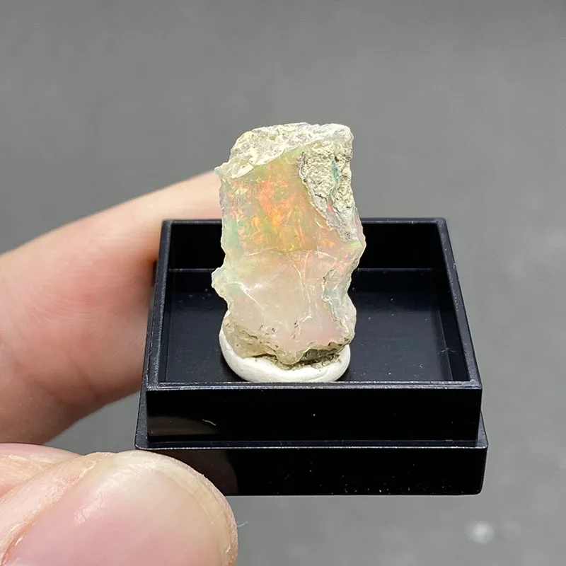 100% natural Top Color mountain opal gem Bead pendant mineral specimen  Home Decor Collectibles box size ：27*27*25mm