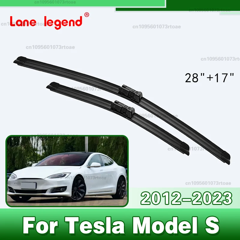 For Tesla Model S 2012 - 2023 Windshield Windscreen Front Window 28''+17'' 2022 2021 2020 2019 2018 Wiper LHD Front Wiper Blades