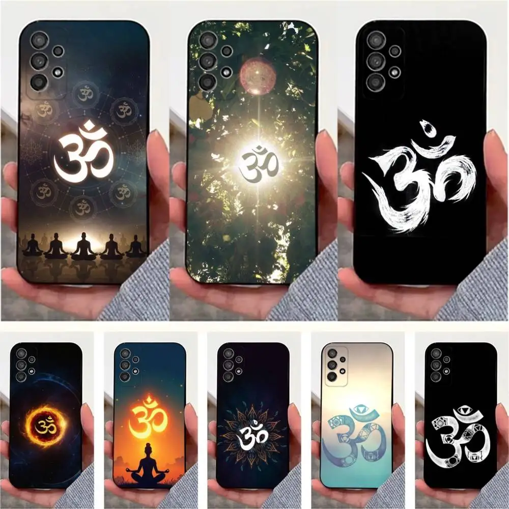 

Yoga A-Aum O-Om Sports Phone For Samsung S25,S24,S23,S22,S20,S21,S10,Ultra,Plus,Lite,FE,Soft Silicone Black Cover