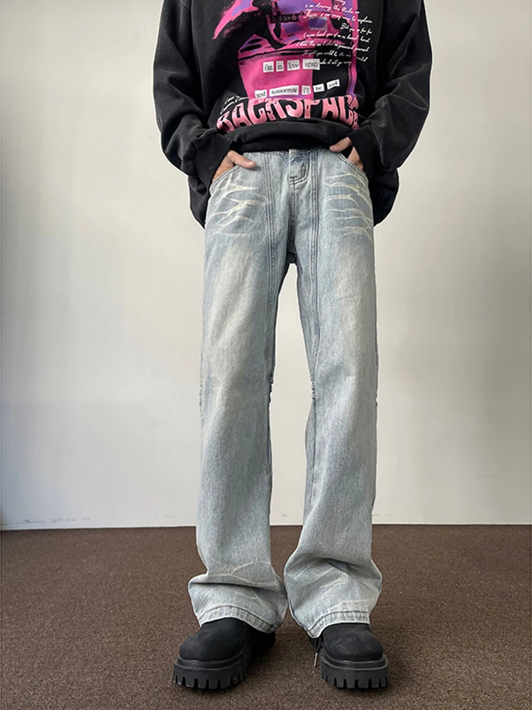 

Мужские джинсы-скинни для похудения, весна-осень, с высокой талией, прямые, повседневные брюки, модные, износостойкие, длинные штаны