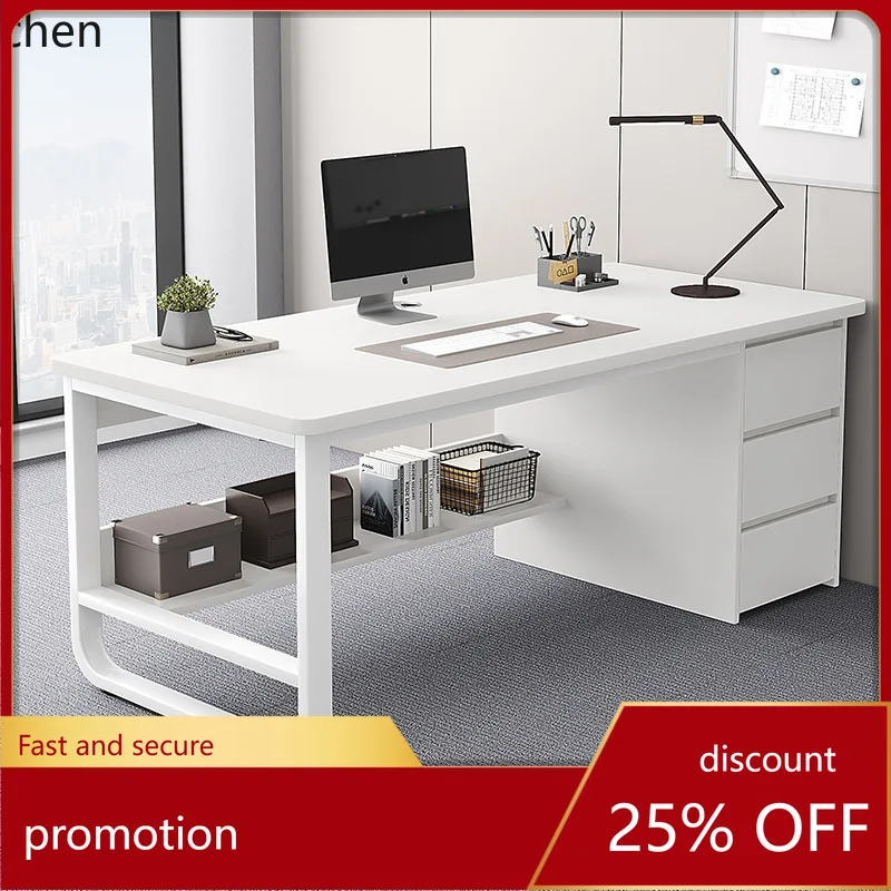 PYH Modern Simplicity Premium Sense Home Writing Computer Desk Desktop Workbench Bedroom with Drawer Office Table 2