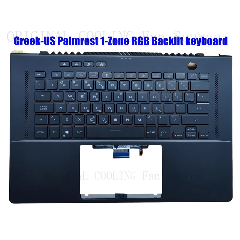 R+  Greek-US Palmrest RGB Backlit keyboard for Asus ROG G16 GU603ZW GU603ZV GU603ZI