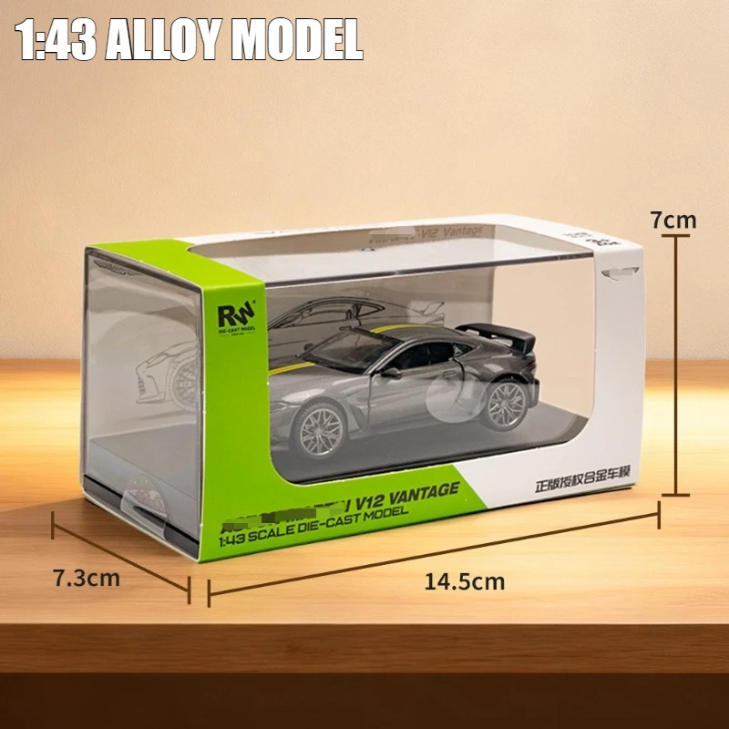 

Масштабная модель спортивного автомобиля 1:43 V12 Vantage из литого сплава, коллекционная, для хобби, ограниченная серия, украшение, детский праздничный подарок, игрушка