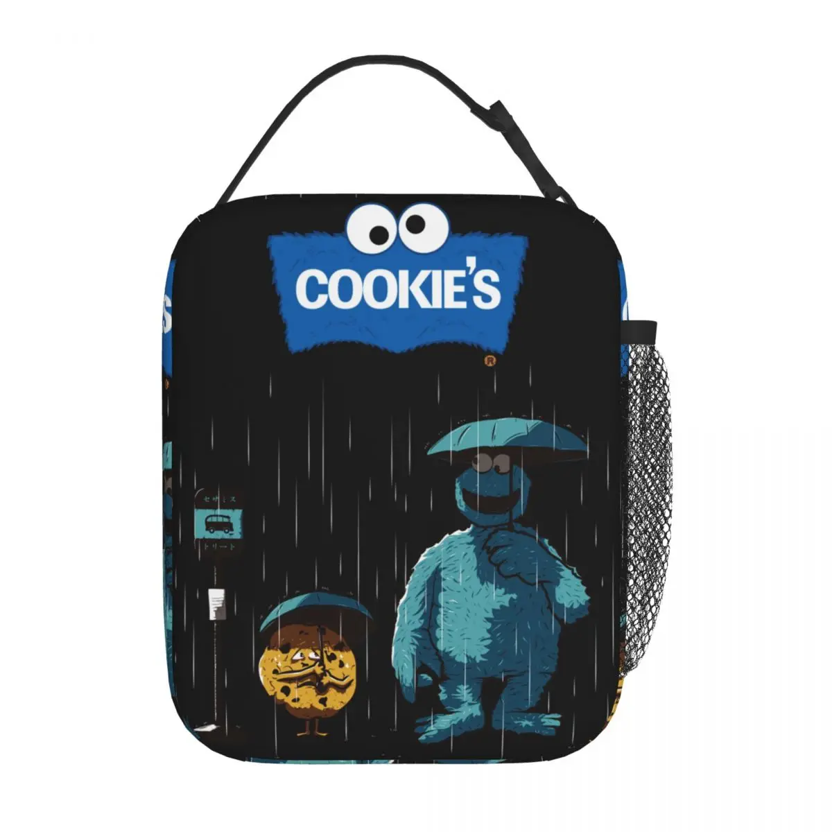 Cookie Monster Funny Accessories Insulated Lunch Bag School Storage Food Box Portable All Season Cooler Thermal Bento Box