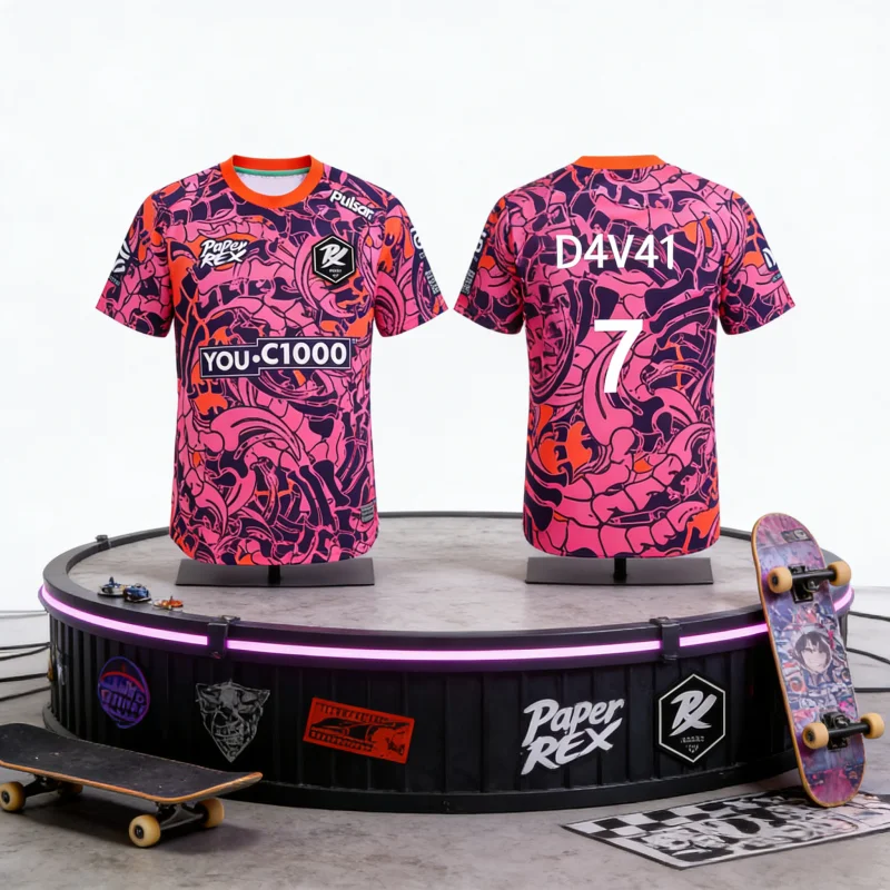 

Футболки Paper Rex Raptor Jersey Series Uniform VALORANT Esports Club PRX для мужчин F0RSAKEN, уличная одежда для фанатов, семейные комплекты