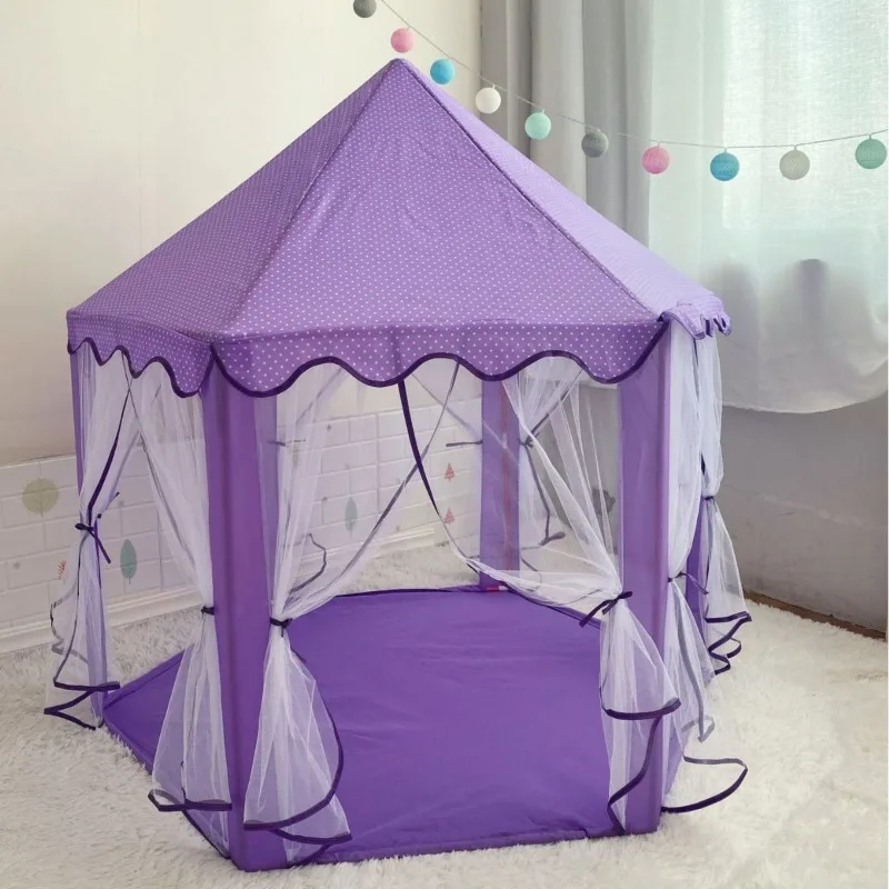 Children's Indoor and Outdoor Playhouse Tent Boys and Girls Hexagonal Mesh Baby Crawling Tent Children's Beach Tent Toys