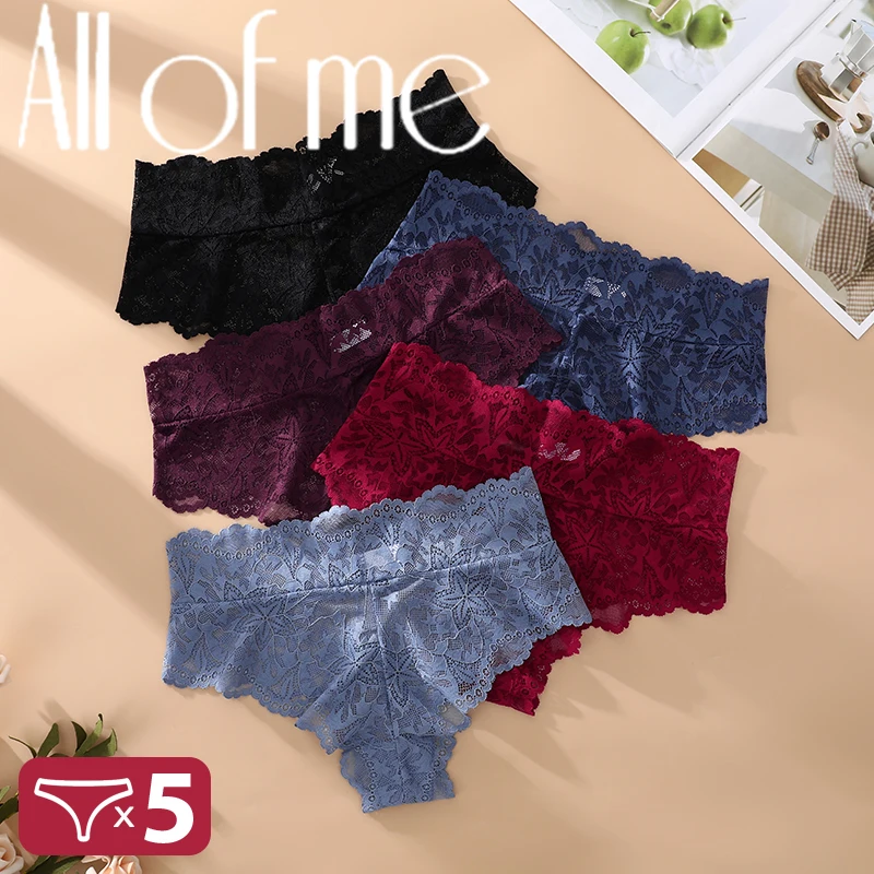 5 Teile/satz Sexy Floral Spitze Höschen Frauen Slip Low Taille Weiche Dessous Komfortable Weibliche Unterwäsche Mädchen Dessous Höschen