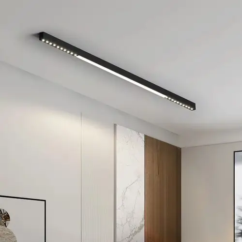 LED 긴 선형 램프 거실 메인 램프없이 표면 장착 미니멀리스트 호텔 다이닝 룸 침실 그릴 천장 조명