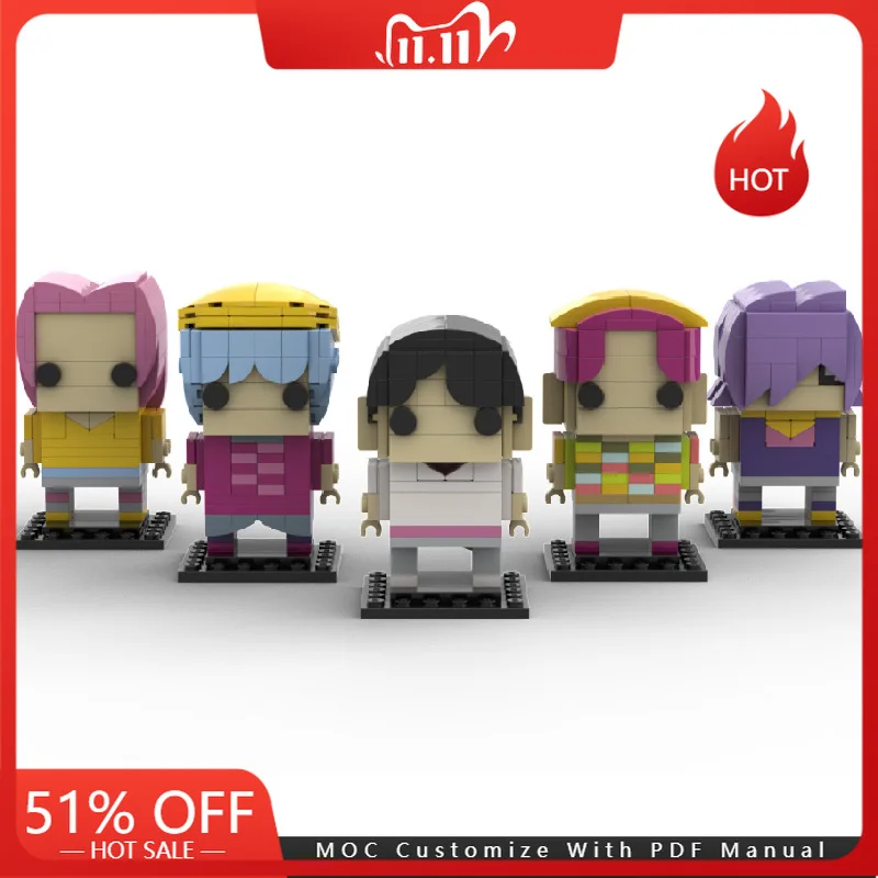 

630 PCS MOC Famous Anime Figure Brickheadz Model Building Blocks Bricks Set DIY Assembly Bricks Toy For Children Christmas Gifts