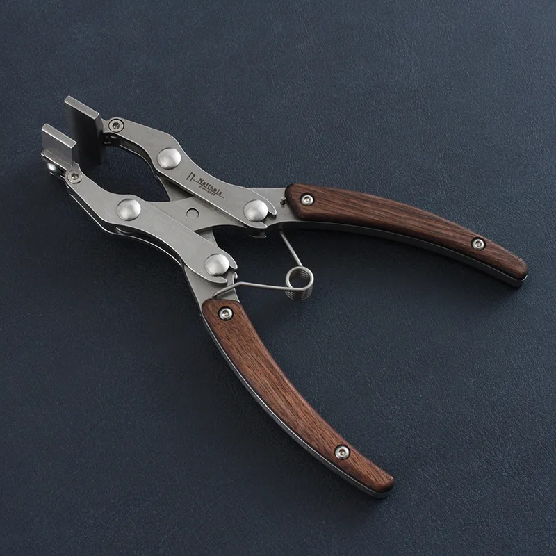 Second-generation cost-effective 350g, flat-mouth pliers, parallel pliers, handmade DIY leather jaw 38mm