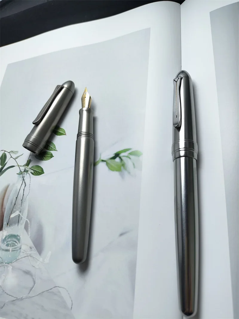 Luxury Titanium Ultra-light NO.6 Nib Assembly Fountain Pen Iridium Hand Polished Nib Ink Pen School Supplies Stationery Writing