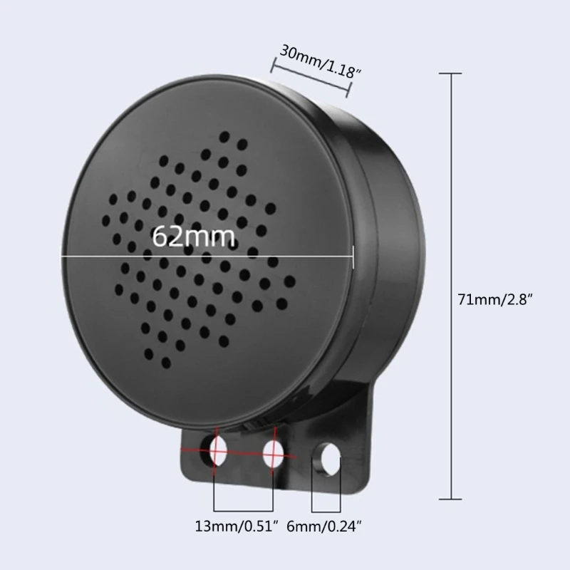 ย้อนกลับไซเรน Buzzer ALARM Horn 4 ช่อง Trigger เสียงลำโพงเสียงปลุกรถยานพาหนะนาฬิกาปลุกปรับระดับเสียง