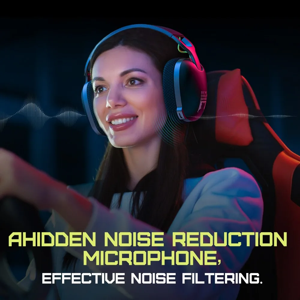 

Onikuma B2 Gaming Headset for PS5, PS4, PC 5.3 Bluetooth Headphones with Mic ANC Noise Reduction 2.4GHz Wireless Gaming Headset