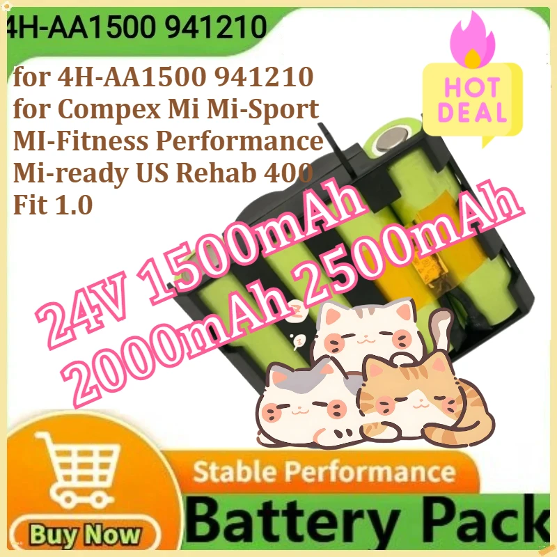 

Medical Battery for 4H-AA1500 941210 for Compex Mi Mi-Sport MI-Fitness Performance Mi-ready US Rehab 400 Fit 1.0 1500-2500mAh