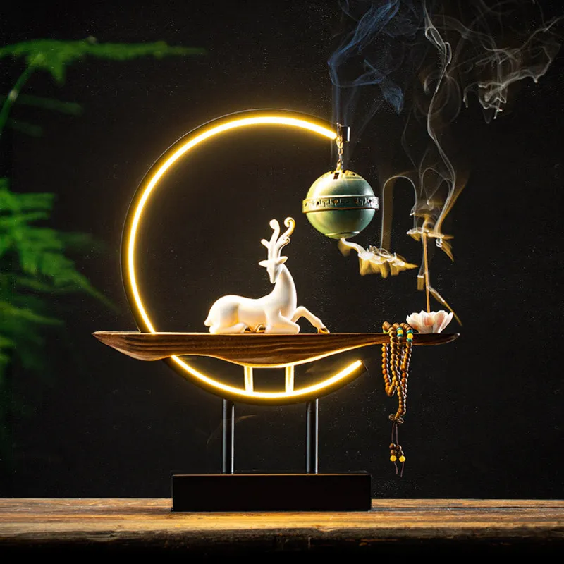 Living Room Interior Incense Burner Ceramic Chinese Incense Burner Zen Electric Luxury Quemador De Incienso Home Decoration