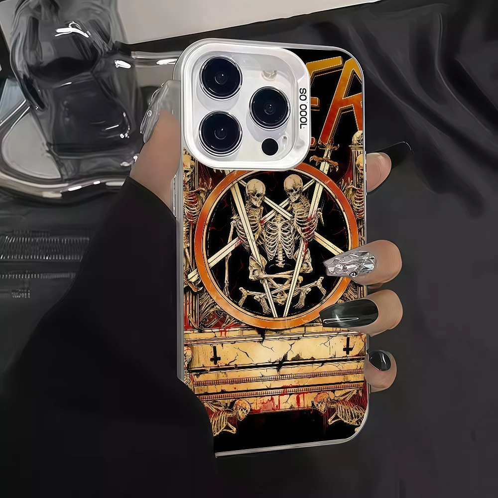 حافظة هاتف باند S-Slayer لهاتف آيفون 12 11 13 14 15 16 17 ماكس برو بلس غطاء حماية صغير IMD ملون #6