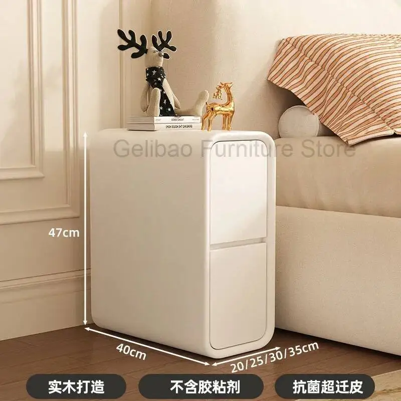 Saving Space Narrow Storage Bedside Table Bedroom Nightstand Corner Cute Trendy Decor Cheap Desk Mesitas De Noche Home Furniture