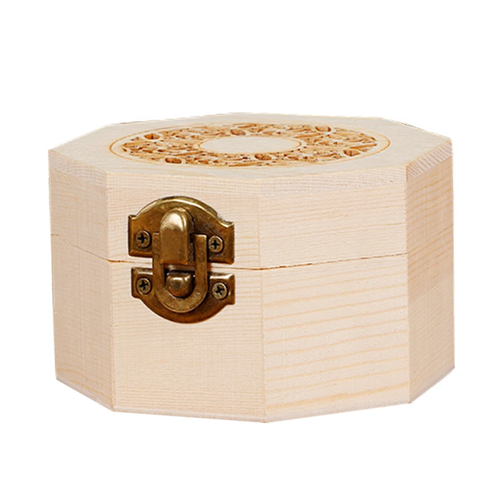 

1pc Wooden Tea Cake Storage Box Solid Wood Retro Design Household Gift Packaging Wedding Breathable Practical Wood Box