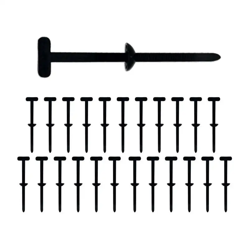 Universal Nylon Zip Tie Buckle Through Nail Cable Tie Buckle Car Wiring Harness Retainer Clip Push Mount Auto Fasteners